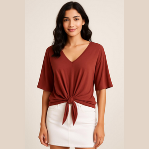 NWT Kim & Cami Medium M Tie front Top